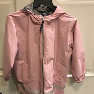 Pink rain jacket